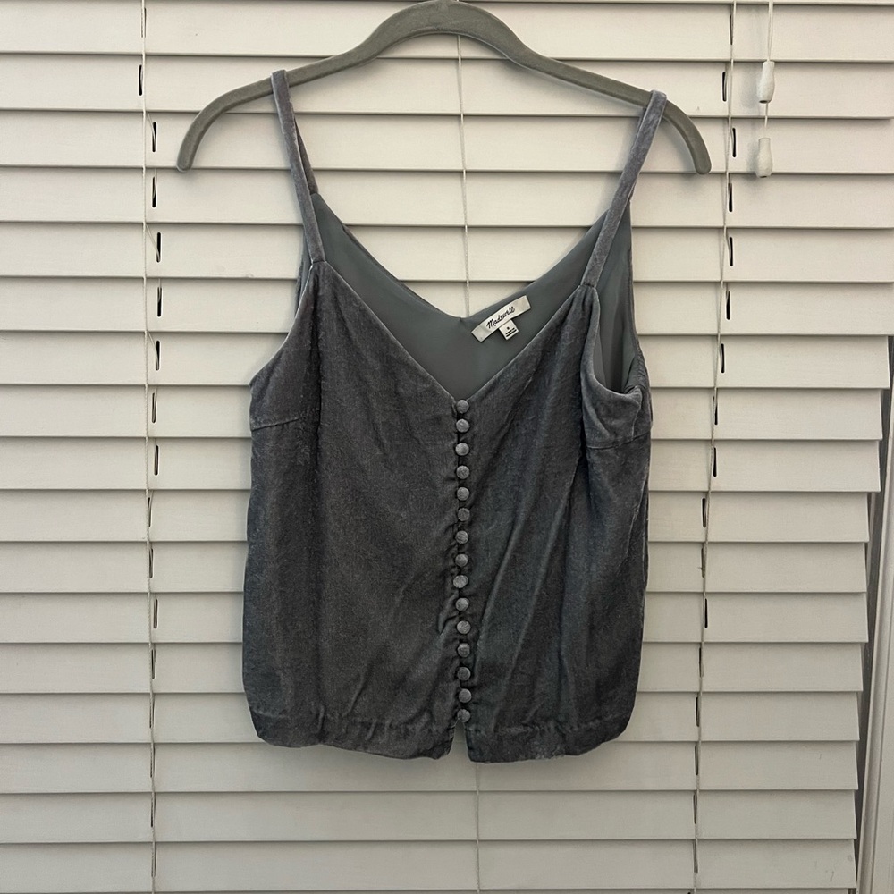 Madewell velvet tank top